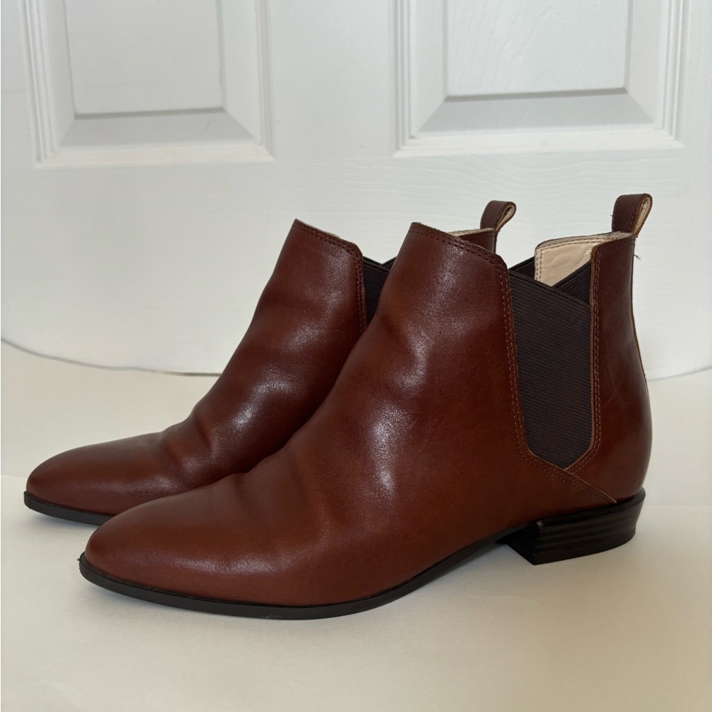 Nine West Doloris Brown Pointed Toe Ankle Boot Size 7